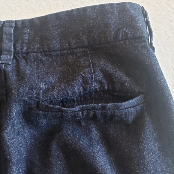 LOFT Chino Mid Rise Dark Wash Denim Shorts Blue SZ 27/4 - Picture 11 of 15